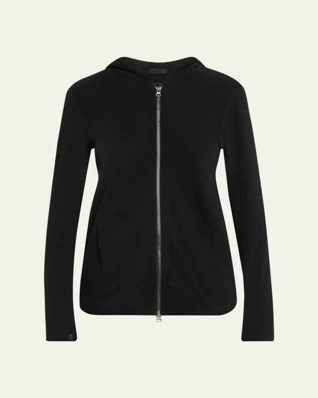 Zip-Front French Terry Hoodi